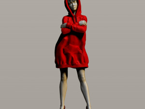 pretty girl in a sweatshirt Modelo de Impressão 3D
