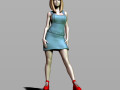 pretty girl on rollers Modelo de Impressão 3D