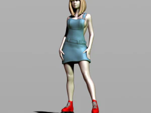 pretty girl on rollers 3D Print Model
