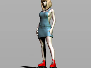 pretty girl on rollers 3D Print Model