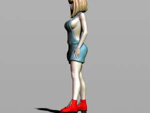pretty girl on rollers 3D 打印模型