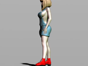 pretty girl on rollers 3D Print Model