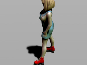 pretty girl on rollers 3D 打印模型