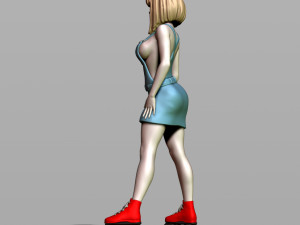 pretty girl on rollers 3D 打印模型