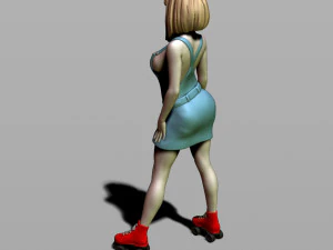 pretty girl on rollers 3D Print Model