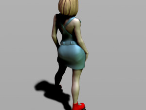 pretty girl on rollers 3D 打印模型