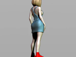 pretty girl on rollers 3D Print Model