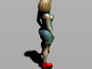 pretty girl on rollers 3D Print Model
