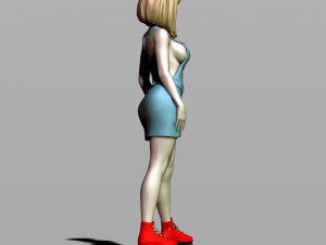 pretty girl on rollers 3D 打印模型