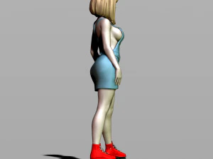 pretty girl on rollers 3D Print Model