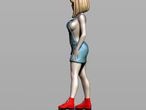 pretty girl on rollers 3D Print Model