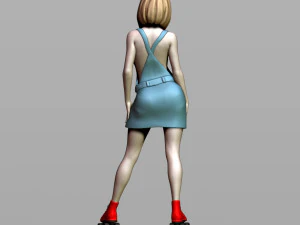 pretty girl on rollers 3D Print Model