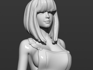 pretty girl on rollers 3D 打印模型