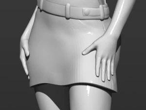 pretty girl on rollers 3D Print Model