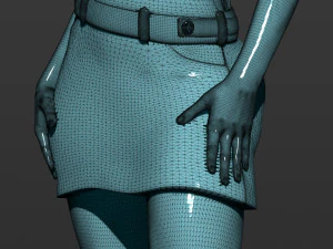 pretty girl on rollers 3D Print Model