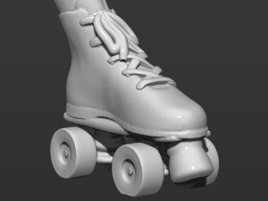 pretty girl on rollers 3D 打印模型