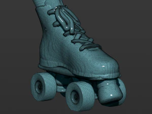 pretty girl on rollers 3D Print Model
