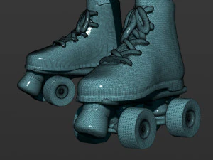 pretty girl on rollers 3D Print Model