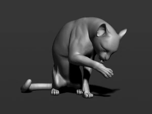cat in 10 poses 3D Print Model