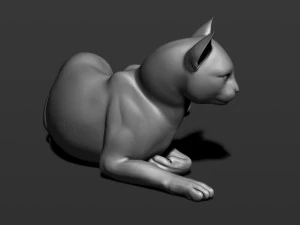 cat in 10 poses 3D Print Model