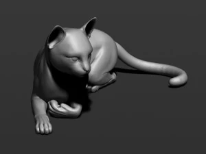 cat in 10 poses 3D Print Model