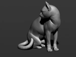 cat in 10 poses 3D Print Model