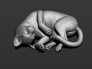 cat in 10 poses 3D 프린트 모델
