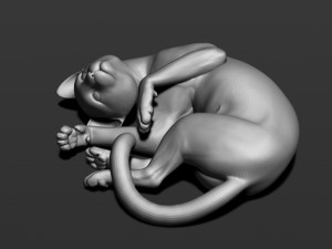 cat in 10 poses 3D 프린트 모델
