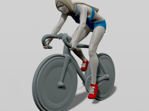 girl on a bicycle 3D Print Model