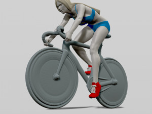 girl on a bicycle Modello di stampa 3D