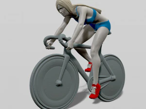 girl on a bicycle 3D Print Model