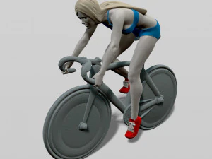 girl on a bicycle 3D Print Model