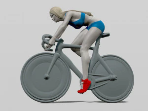 girl on a bicycle 3D Print Model