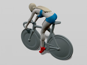 girl on a bicycle Modello di stampa 3D