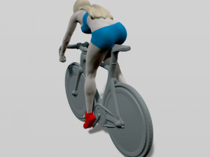 girl on a bicycle Modello di stampa 3D