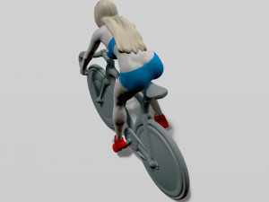 girl on a bicycle Modello di stampa 3D