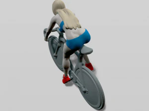 girl on a bicycle 3D Print Model
