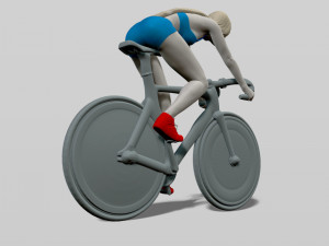 girl on a bicycle Modello di stampa 3D