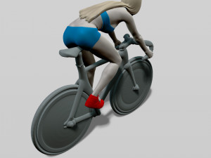 girl on a bicycle Modello di stampa 3D