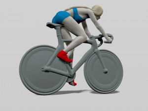 girl on a bicycle Modello di stampa 3D