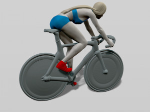 girl on a bicycle Modello di stampa 3D
