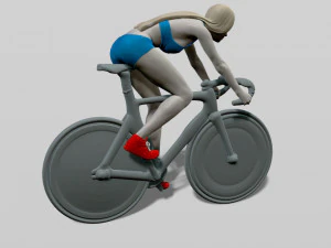girl on a bicycle 3D Print Model