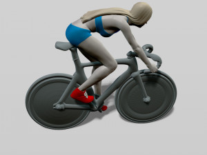 girl on a bicycle Modello di stampa 3D