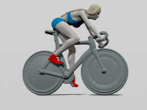 girl on a bicycle Modello di stampa 3D