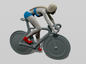 girl on a bicycle Modello di stampa 3D
