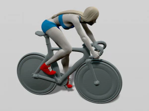 girl on a bicycle 3D Print Model