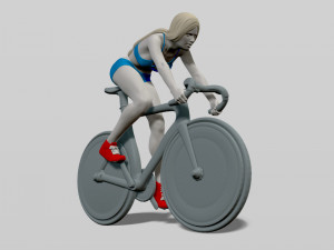 girl on a bicycle Modello di stampa 3D