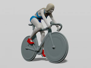 girl on a bicycle 3D Print Model