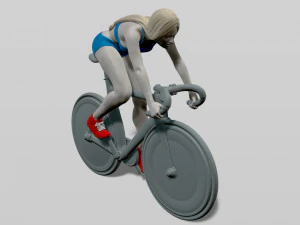 girl on a bicycle 3D Print Model