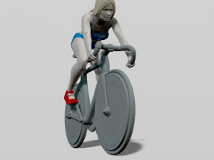 girl on a bicycle Modello di stampa 3D